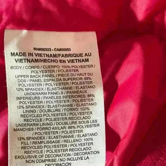 Nike Golf Women’s Lightweight Pink Puffer Vest Size Medium Tall - Picture 7 of 10